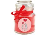 Candela Profumata In Barattolo Di Caramelle "Comic"", Fragranza: Rose (Rosso), 120G - Dura Fino A 30 Ore"
