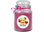 Candela Profumata In Barattolo Di Caramelle "Hearts"", Fragranza: Lavanda (Viola), 500 G - Dura Fino A 110 Ore"