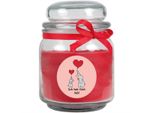 Candela Profumata In Barattolo Di Caramelle "Comic"", Fragranza: Rose ( Rosso ), 300G - Durata Di Combustione Fino A 70 Ore"