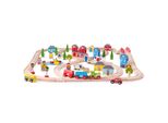Bigjigs Rail Binario Del Treno In Legno Città E Villaggio 91 Pezzi