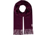 Fraas Sciarpa Pure Cashmere Scarf With Fringes Purple Porpora