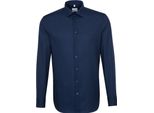 Seidensticker Business Camicia Da Uomo Manica Lunga Kent Slim-Fit Navy 37
