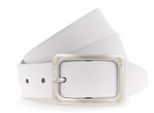 Vanzetti Pelle Cintura Neon Booster 35Mm Full Leather Belt W95 White Bianco