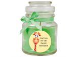 Candela Profumata In Barattolo Di Caramelle "Get Well Soon"", Fragranza: Cocco ( Verde ), 120G - Brucia Fino A 30 Ore"
