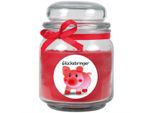 Candela Profumata In Un Barattolo Di Caramelle "Buona Fortuna"", Fragranza: Rose ( Rosso ), 300G - Brucia Fino A 70 Ore"