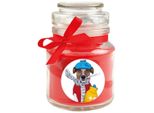 Candela Profumata In Barattolo Di Caramelle "Get Well Soon"", Fragranza: Rose ( Rosso ), 120G - Brucia Fino A 30 Ore"