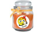 Candela Profumata In Barattolo "Grazie"", Fragranza: Melone ( Arancia ), 300G - Dura Fino A 70 Ore"