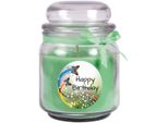 Candela Profumata In Barattolo Di Caramelle "Happy Birthday"", Fragranza: Cocco ( Verde ), 300G - Brucia Fino A 70 Ore"