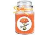 Candela Profumata In Un Barattolo Di Caramelle "Buona Fortuna"", Fragranza: Melone ( Arancia ), 500G - Brucia Fino A 110 Ore"
