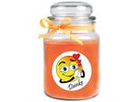 Candela Profumata In Barattolo "Grazie"", Fragranza: Melone ( Arancia ), 500G - Dura Fino A 110 Ore"
