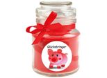 Candela Profumata In Un Barattolo Di Caramelle "Buona Fortuna"", Fragranza: Rose ( Rosso ), 120G - Brucia Fino A 30 Ore"