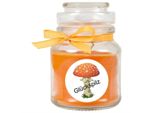 Candela Profumata In Barattolo Di Caramelle "Buona Fortuna"", Fragranza: Melone ( Arancia ), 120G - Dura Fino A 30 Ore"