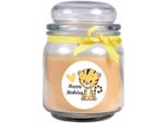Candela Profumata In Barattolo Di Caramelle "Happy Birthday"", Fragranza: Vaniglia ( Giallo ), 300G - Dura Fino A 70 Ore"