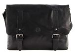 Saddler Pelle Laptop Bag Borsa A Tracolla Con Scomparto Per Laptop Ryan Messenger Bag Black Nero