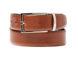 Saddler Pelle Cintura Frans Belt W90 Black / Cognac Nero Marrone