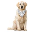 Abakuhaus Bandana Per Animali Domestici Bianca E Nera, Note Musicali, 55X55 Cm, Grigio Carbone