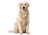 Abakuhaus Bandana Per Animali Domestici Shabby Flora, Rose Colorate, 55X55 Cm, Corallo E Verde Oliva