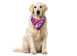 Abakuhaus Bandana Per Animali Domestici Con Gufo, Gufi E Fiori Cartoon, 40X40 Cm, Multicolore