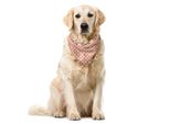 Abakuhaus Bandana Astratta Per Animali Domestici, Forme Arrotondate, 55X55 Cm, Rosso-Crema