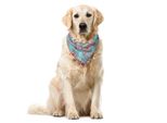 Abakuhaus Bandana Per Animali Domestici, Fiori Orientali Primaverili, 55X55 Cm, Rosa Azzurro Pallido