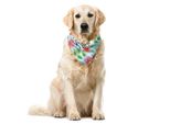 Abakuhaus Bandana Per Animali Domestici Con Fiori, Arte Moderna A Pennellate, 55X55 Cm, Multicolore