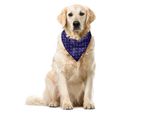 Abakuhaus Bandana Per Animali Domestici Anker, Collana, 55X55 Cm, Blu Reale Bianco