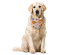 Abakuhaus Bandana Astratta Per Animali Domestici, Motivi Primaverili Elaborati, 40X40 Cm, Arancione Malva Beige