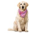 Abakuhaus Bandana Nordica Per Animali Domestici, Neve Geometrica Dicembre, 55X55 Cm, Viola Scuro Corallo Bianco