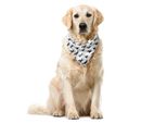 Abakuhaus Bandana Per Cavalli E Animali Domestici, Motivo Doodle Equiden, 55X55 Cm, Bianco E Nero