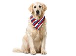 Abakuhaus 4 Luglio Bandana Per Animali Domestici, Motivo Bandiera Americana, 55X55 Cm, Viola Blu Rubino-Bianco