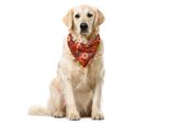 Abakuhaus Bandana Per Animali Domestici Vintage, Silhouette Floreali, 40X40 Cm, Multicolore
