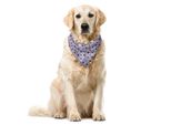 Abakuhaus Bandana Per Animali Domestici Vintage, Elaborati Quadrati Vorticosi, 55X55 Cm, Viola Scuro