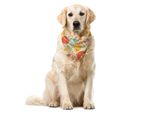 Abakuhaus Bandana Per Animali Domestici, FröHlich Garten Doodle, 55X55 Cm, Multicolore