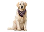 Abakuhaus Bandana Etnica Per Animali Domestici, Boho Argyle Retro Scarabocchiato, 55X55 Cm, Multicolore