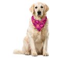 Abakuhaus Bandana Per Animali Domestici Vintage, Motivi Vittoriani Orientali, 40X40 Cm, Rosa Giallo