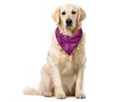 Abakuhaus Bandana Astratta Per Animali Domestici, Damasco Vittoriano Classico, 40X40 Cm, Rosa Magenta Scuro