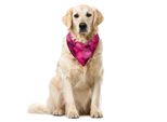 Abakuhaus Bandana Per Animali Domestici Dahlie, Bouquet Di Fiori Di Stagione, 40X40 Cm, Rosa E Viola Scuro