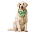 Abakuhaus Bandana Per Animali Domestici Con Motivo Limoni, Limoni Affettati E Interi Succosi, 40X40 Cm, Giallo Mare Verde