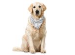 Abakuhaus Bandana Geometrica Per Animali Domestici, Triangoli Astratti A Pois, 55X55 Cm, Grigio Antracite E Bianco