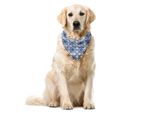 Abakuhaus Bandana Marocchina Per Animali Domestici, Damasco Tradizionale Floreale, 40X40 Cm, Bianco Sporco E Blu Cielo Scuro