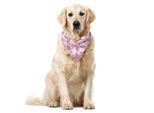 Abakuhaus Bandana Per Animali Domestici San Valentino, Cuore E Dente Di Leone, 40X40 Cm, Rosa Corallo Scuro