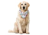 Abakuhaus Bandana Per Animali Domestici Con Piume, Frecce Orientali Colorate, 55X55 Cm, Multicolore