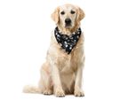 Abakuhaus Bandana Per Animali Domestici Con Fiori, Ciondolo A Pois Con Fiori, 40X40 Cm, Grigio Antracite