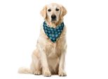 Abakuhaus Bandana Per Animali Domestici Con Fiori, Fiori Vorticosi Diagonali, 40X40 Cm, Viola Blu Cielo