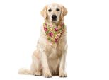 Abakuhaus Bandana Geometrica Per Animali Domestici, Formazioni A Forma Di Diamante, 55X55 Cm, Crema Multicolore