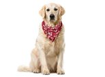 Abakuhaus Bandana Per Animali Domestici Con Fiori, Motivo Floreale E Uccellini, 40X40 Cm, Rubino E Rosa Cipria