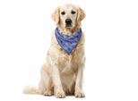 Abakuhaus Bandana Per Animali Domestici Con Fiori, Motivi Floreali Boho, 55X55 Cm, Blu Cielo Multicolore