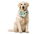 Abakuhaus Bandana Per Animali Domestici Con Motivo Entomologico, Insetti Altamente Dettagliati, 55X55 Cm, Verde Bosco E Verde Menta