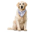Abakuhaus Bandana Orientale Per Animali Domestici, Mandala Floreale Con Cuori, 55X55 Cm, Lavanda Scura E Bianco