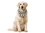 Abakuhaus Bandana Per Animali Domestici Con Fiori, Grafica Artistica Con Fiori Primaverili, 40X40 Cm, Grigio E Verde Pastello